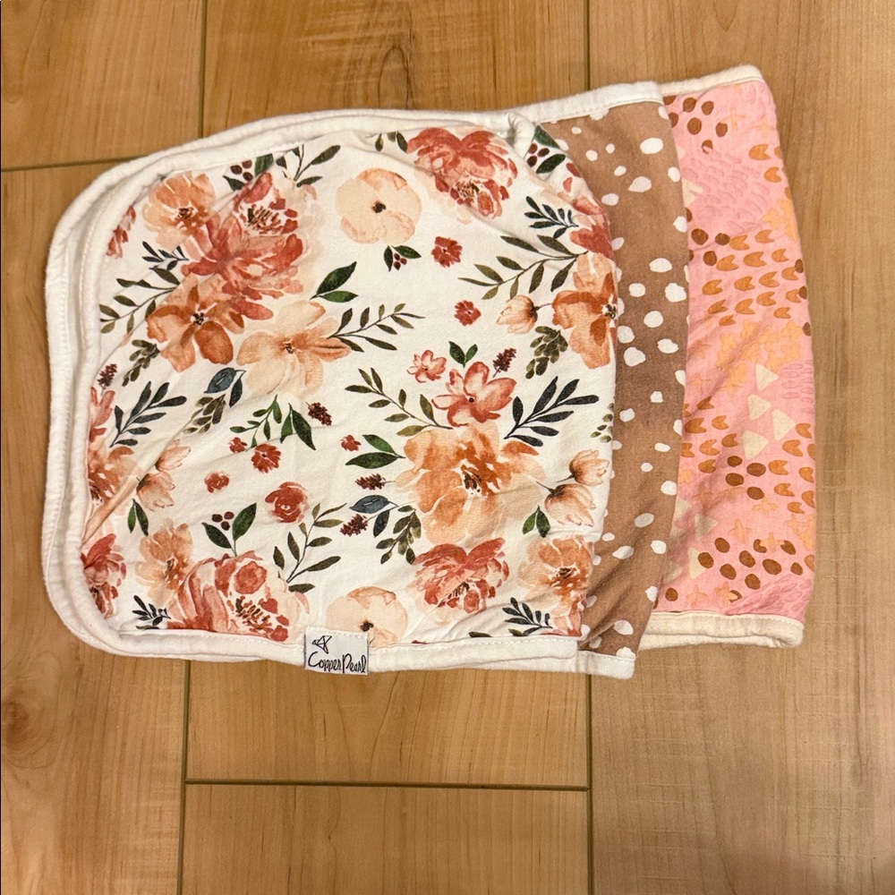 Copper Pearl Burp Cloth Set